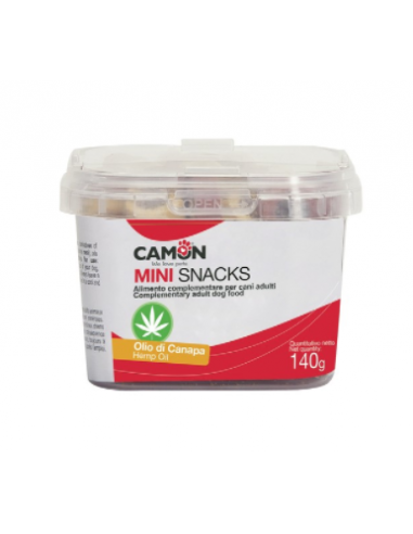 Camon cane - Linea Mini Snack - foglie con olio di canapa 140 gr. - AE054